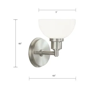 Whitman 8.5'' High 1-Light Sconce - Brushed Nickel 2
