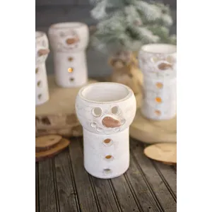 Clay Snowman Luminary 1