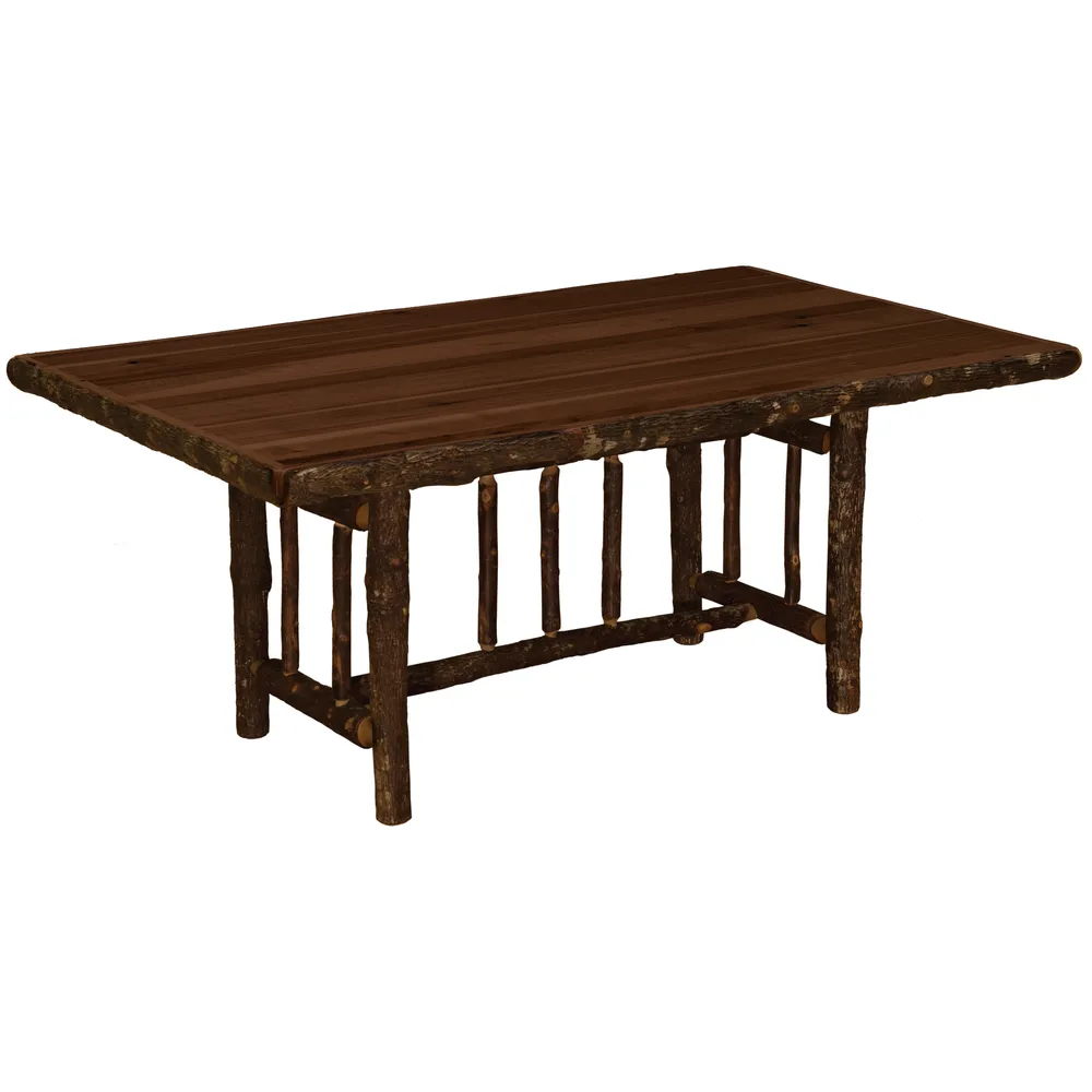 Hickory Log Rectangle Dining Table - 5-foot - Espresso - Armor