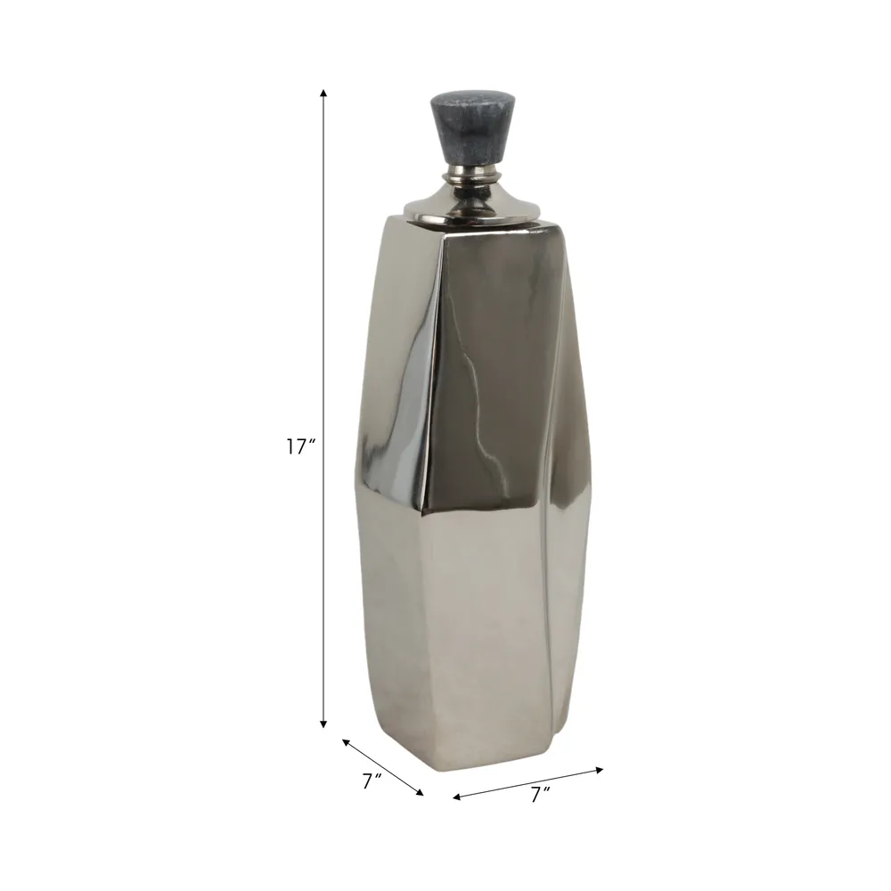 NORAWORTH SILVER VASE 17 (IN)