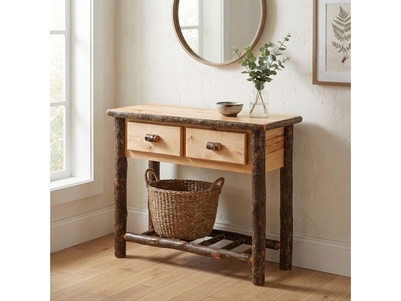 Hickory Two Drawer Sofa Table - Slate 1