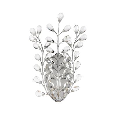 Crystique 14'' High 1-Light Sconce - Polished Chrome