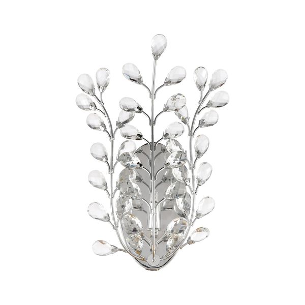 Crystique 14'' High 1-Light Sconce - Polished Chrome