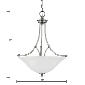 Harmony 21'' Wide 3-Light Pendant - Satin Pewter 2