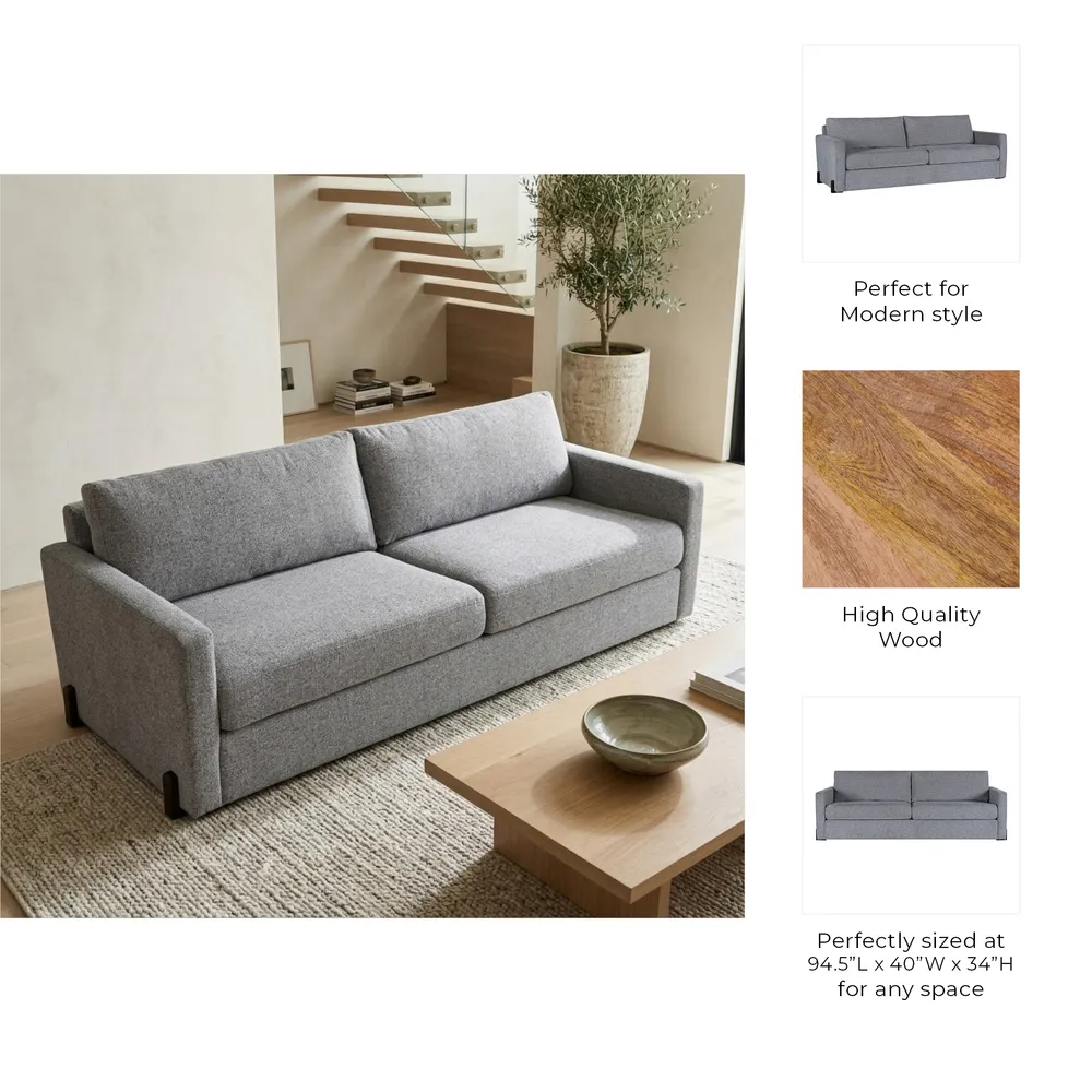 ERINWAY GRAY SOFA 95 (IN)