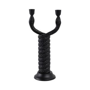 NICOLEHAVEN BLACK CANDLE HOLDER 16 (IN) 1