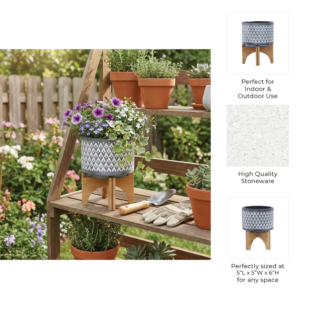 LYNNMILL GRAY PLANTER 6 (IN)