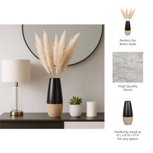 HAWLEYCROSS BLACK VASE 17 (IN) 9