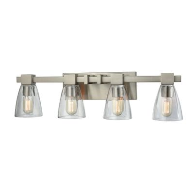 Ensley 28″ Wide 4-Light Vanity Light - Satin Nickel