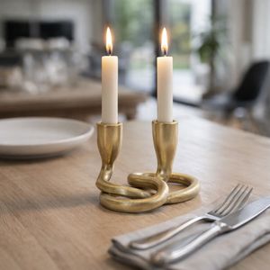 FLINTCREST GOLD CANDLE HOLDER 4 (IN) 11