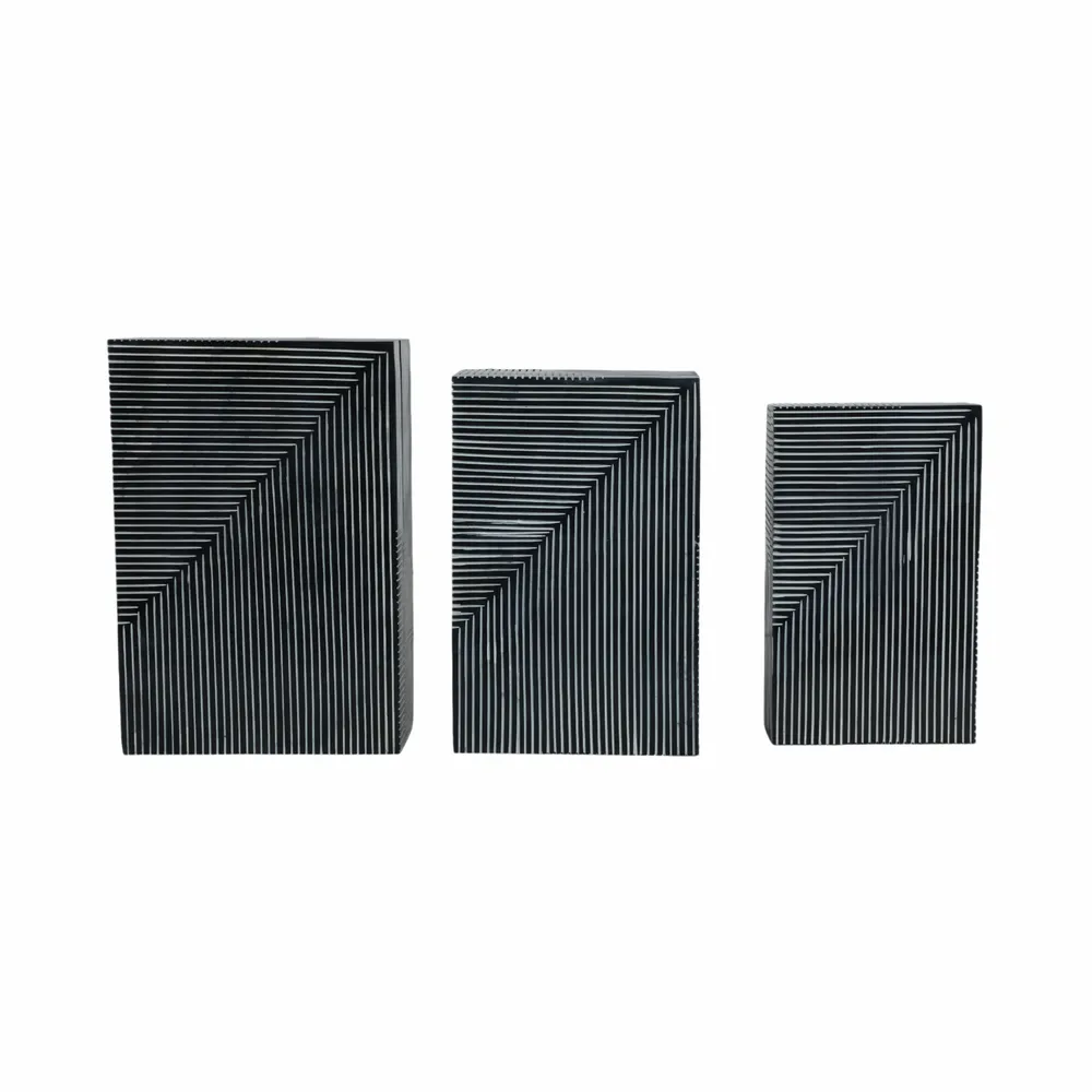 HENSONSHAW SET OF 3 BLUE BOXES 4 (IN)