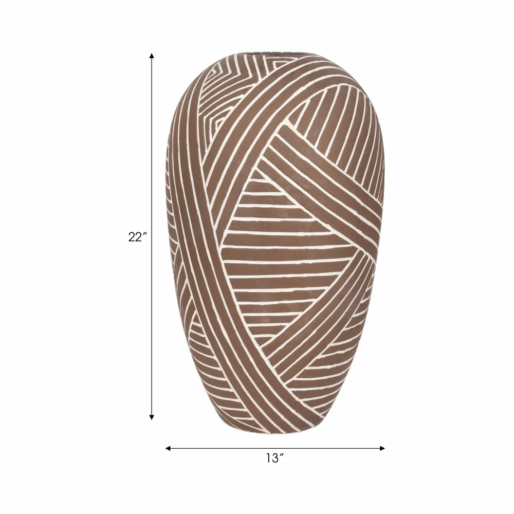 DEANVALE BROWN VASE 22 (IN)