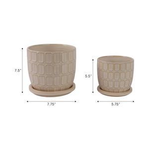 LEONAHAM SET OF 2 IVORY PLANTER 7 (IN) 9