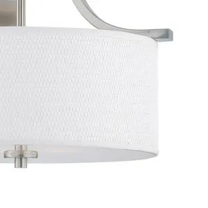 Pendenza 15.25'' Wide 2-Light Semi Flush Mount - Brushed Nickel 4