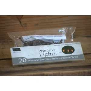 20 Bulb LED String Lights 5ft Brown Cord - Steady On 2