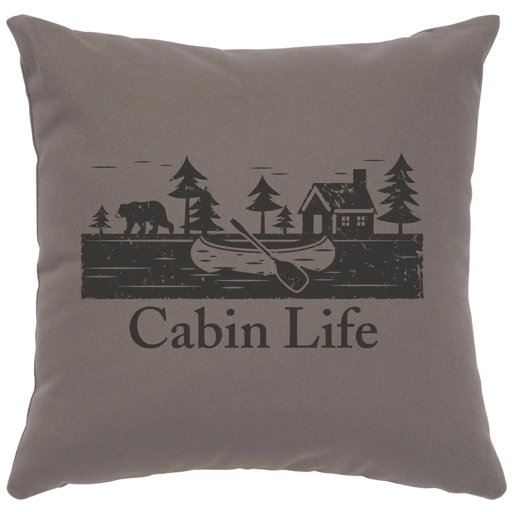 Image Pillow - Cabin Life - Cotton Chrome