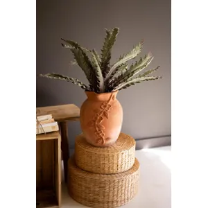 Terracotta Urn with Vine Detail 1