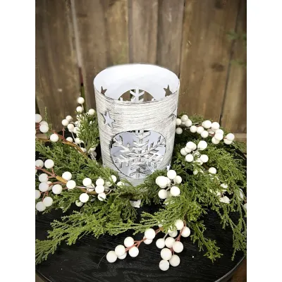 Winter Berries 4.5in Candle Ring