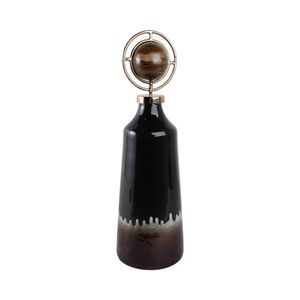 GRAYDONWIND BROWN GLASS VASE 20 (IN) 3