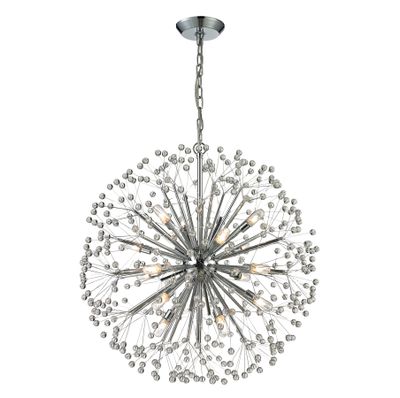 Dandelion 27″ Wide 16-Light Chandelier - Polished Chrome