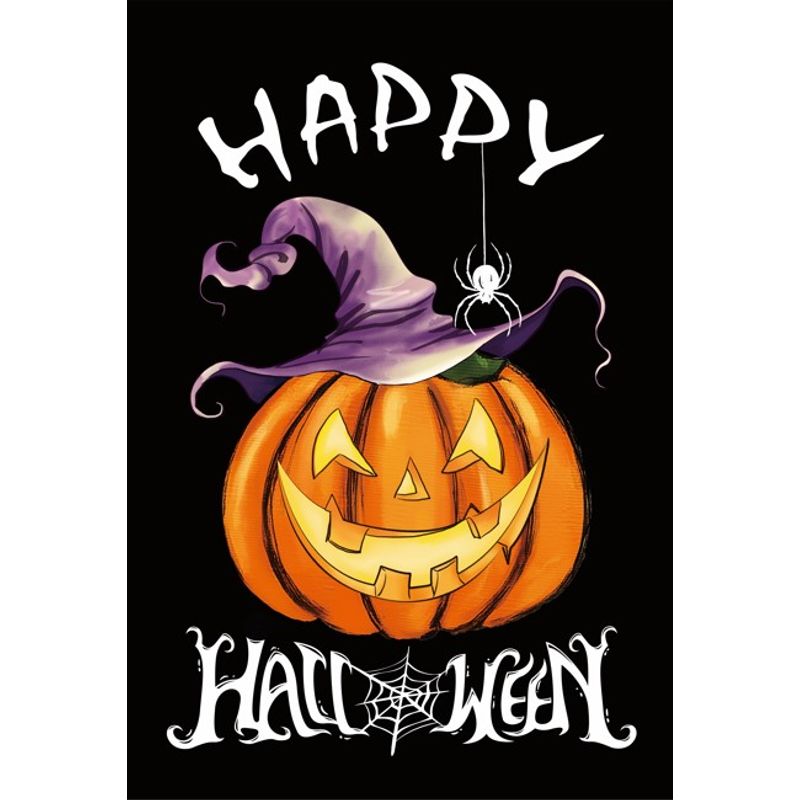 12X18IN HAPPY HALLOWN PUMPKIN