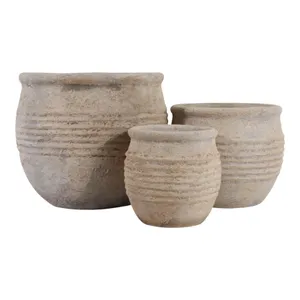 ERINROSE SET OF 3 TAN PLANTER 13 (IN) 6