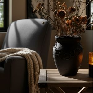 TILTONBEACH BLACK VASE 10 (IN) 11