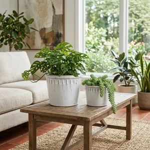 KENDALLWICK SET OF 2 WHITE PLANTER 8 (IN) 10