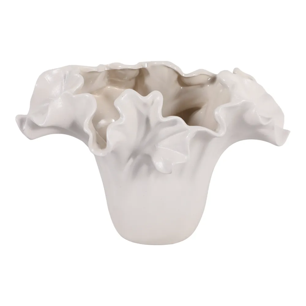 ALDERPORT WHITE VASE 8 (IN)