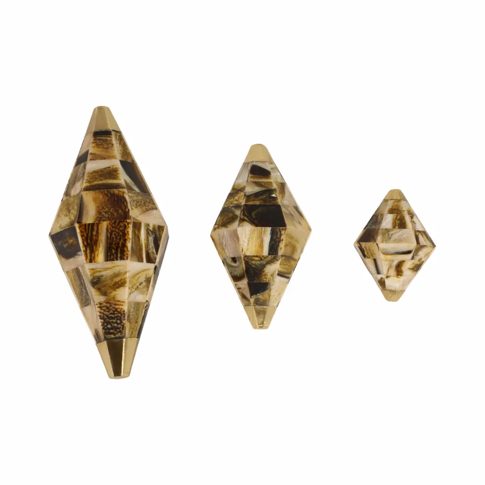 GREYSONWAY SET OF 3 BROWN DECOR 5 (IN)