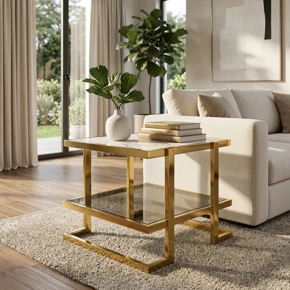 HADFIELD GOLD TABLE 24 (IN)
