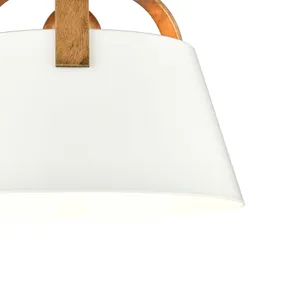 Jepson 9.5'' Wide 1-Light Semi Flush Mount - Matte White with Antique Gold 5