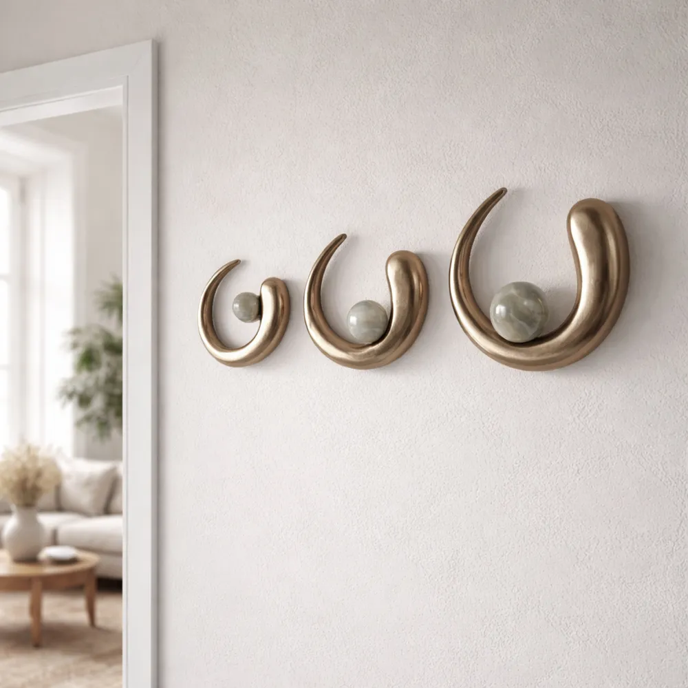ELLERYWELL SET OF 3 GOLD METAL WALL 5 (IN)