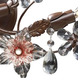 Cristallo Fiore 30'' Wide 3-Light Vanity Light - Deep Rust 5