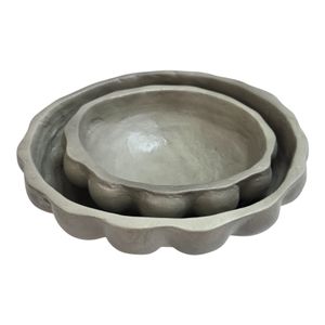 CHESTERBEACH SET OF 2 TAN BOWLS 6 (IN) 4