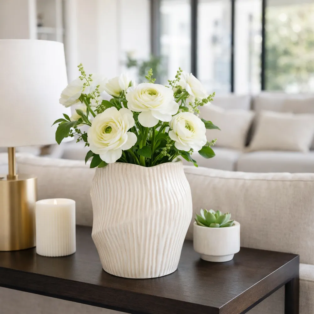 DORSEYSTONE CREAM VASE 11 (IN)