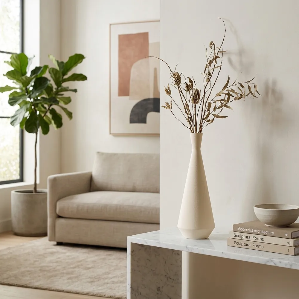 ENSLEYCROSS WHITE VASE 21 (IN)