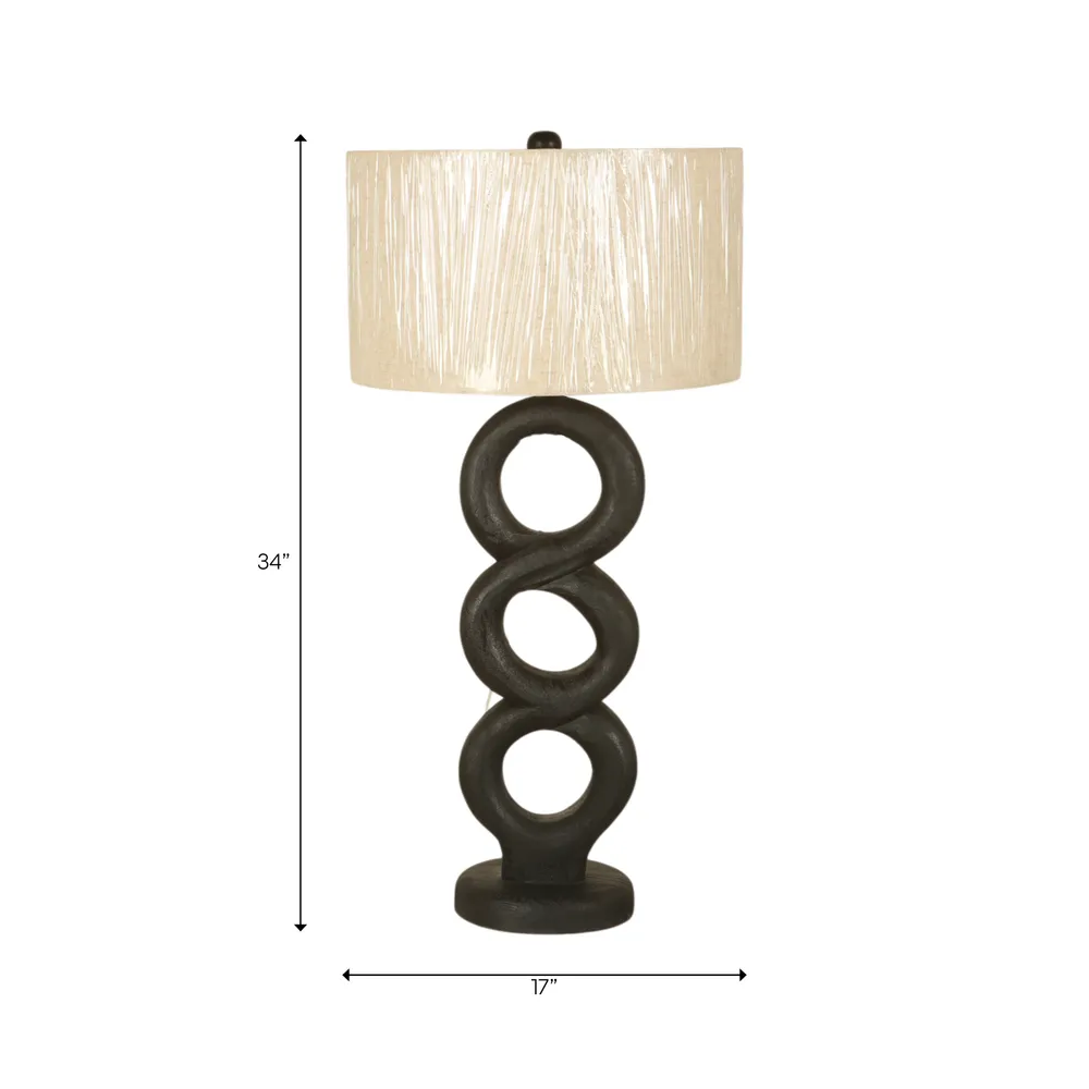 ISLEOAK BLACK LAMP 34 (IN)