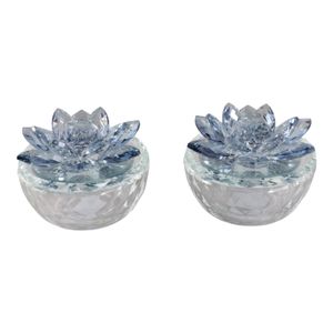 BAIRDCROSS SET OF 2 BLUE BOXES 4 (IN) 6