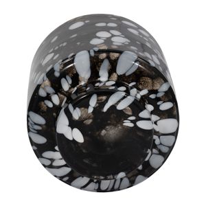 BAKERWOOD BLACK GLASS VASE 8 (IN) 7