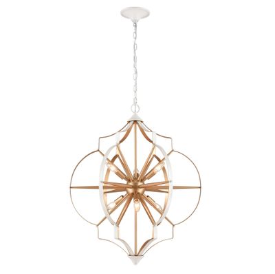 Laguna Beach 26″ Wide 6-Light Chandelier - Gold