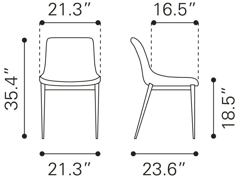 Magnus Dining Chair Brown & Walnut 8