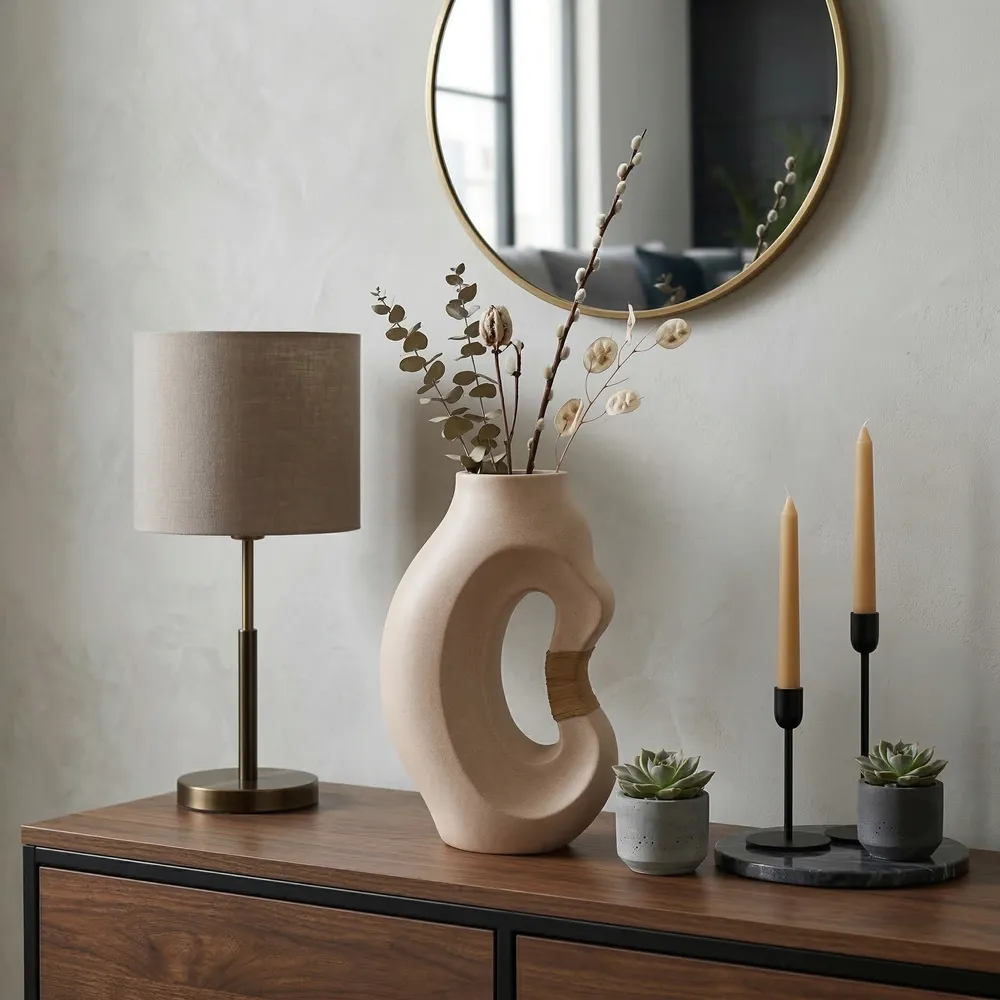 FINTONMOOR TAN VASE 16 (IN)