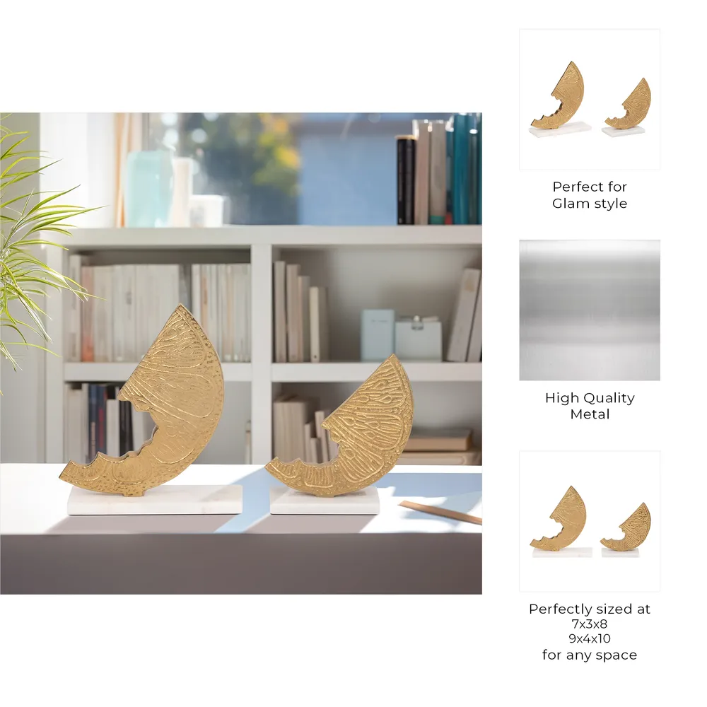 GRADYGROVE SET OF 2 GOLD DECOR 10 (IN)