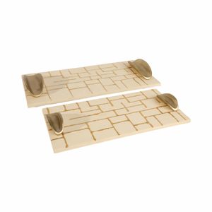 GAINESFIELD SET OF 2 GOLD TRAY 3 (IN) 3