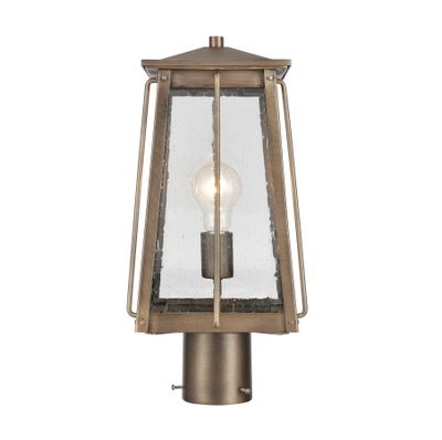 Kirkdale 17″ High 2-Light Outdoor Post Light - Vintage Brass
