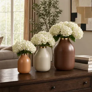 DUFFYHOLM SET OF 3 TAN VASES 12 (IN) 10