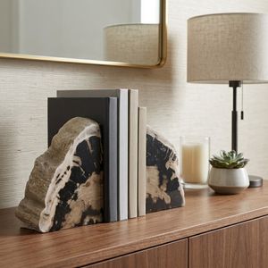 HANSONLEY SET OF 2 BLACK BOOKENDS 8 (IN) 11