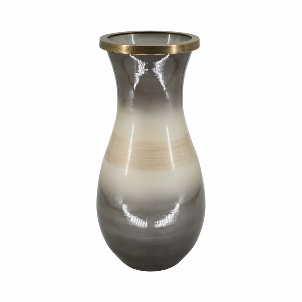 WOODSONBROOK BROWN GLASS VASE 18 (IN)