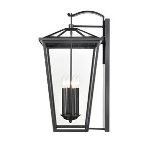 Main Street 28'' High 4-Light Outdoor Sconce - Black 4
